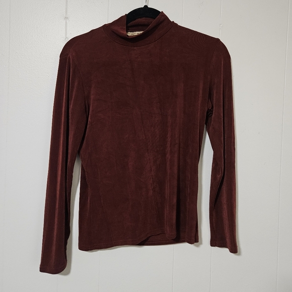 Double D Ranch Jersey Mock Neck Turtleneck Longsleeve - Picture 1 of 5